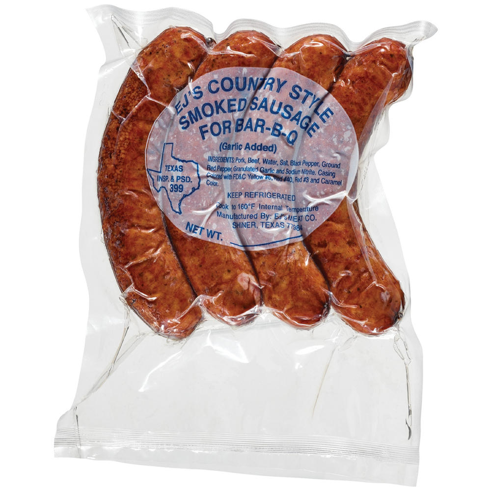 EJ's Country Style Smoked Sausage for BBQ, Avg. 1.09 lbs