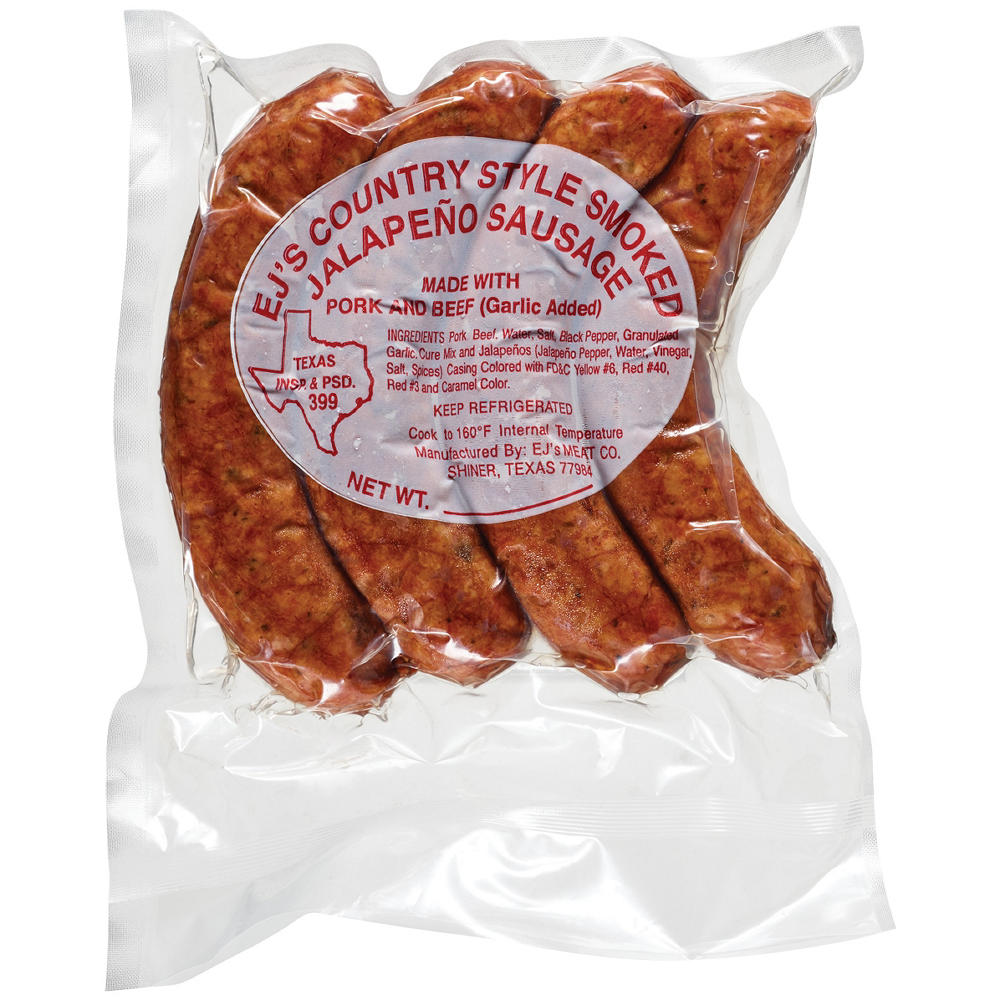 EJ's Country Style Smoked Sausage - Jalapeno, Avg. 1.14 lbs