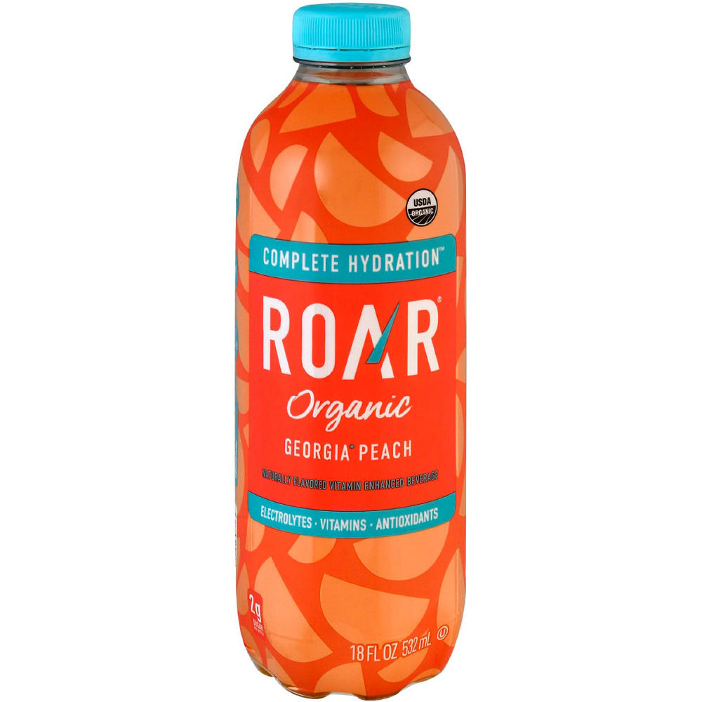 ROAR Organic Georgia Peach Sports Drink, 18 oz