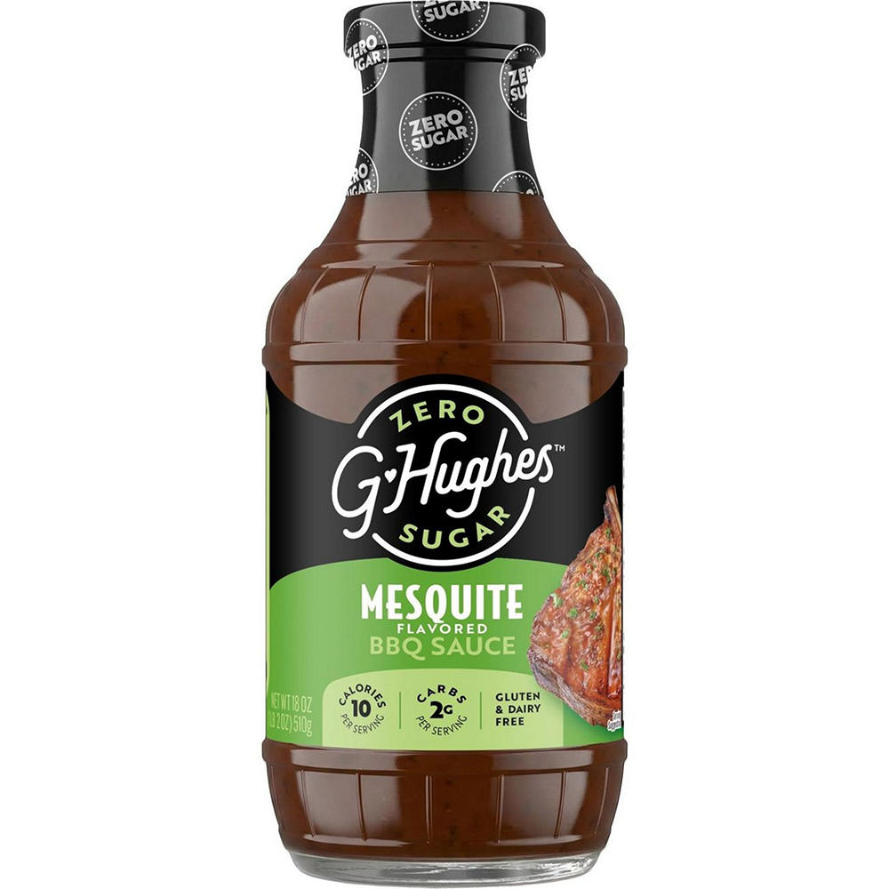 G Hughes Smokehouse Sugar Free Mesquite BBQ Sauce, 18 oz