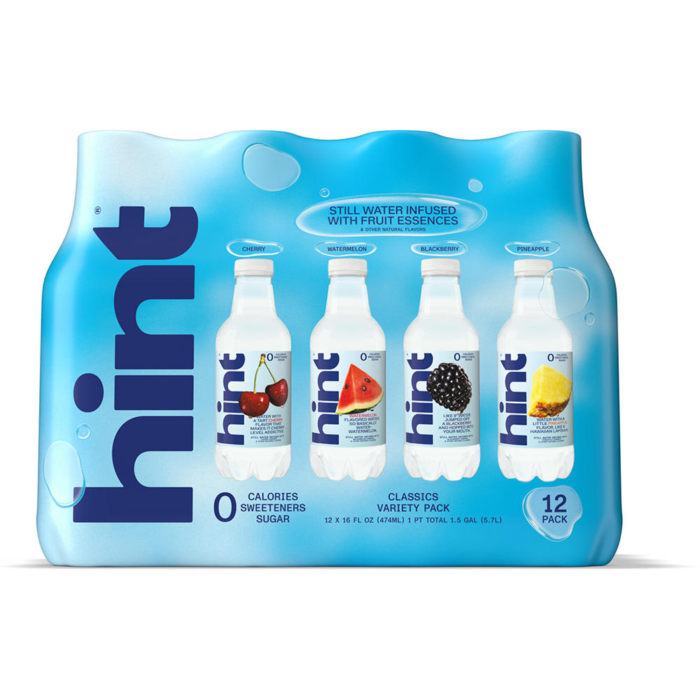 Hint Water Infused Classics Variety Pack 12 pk Bottles, 16 oz