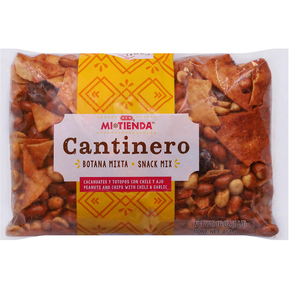 H-E-B Mi Tienda Cantinero Botana Mixta Snack Mix - Peanuts & Tortilla Chips, 16 oz