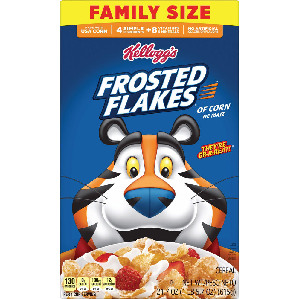 Kellogg's Frosted Flakes Cereal - Family Size, 21.7 oz