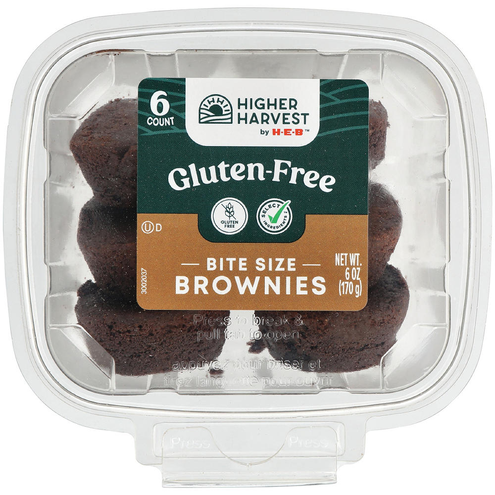 Higher Harvest by H-E-B Gluten Free Bite Size Brownies, 6 ct