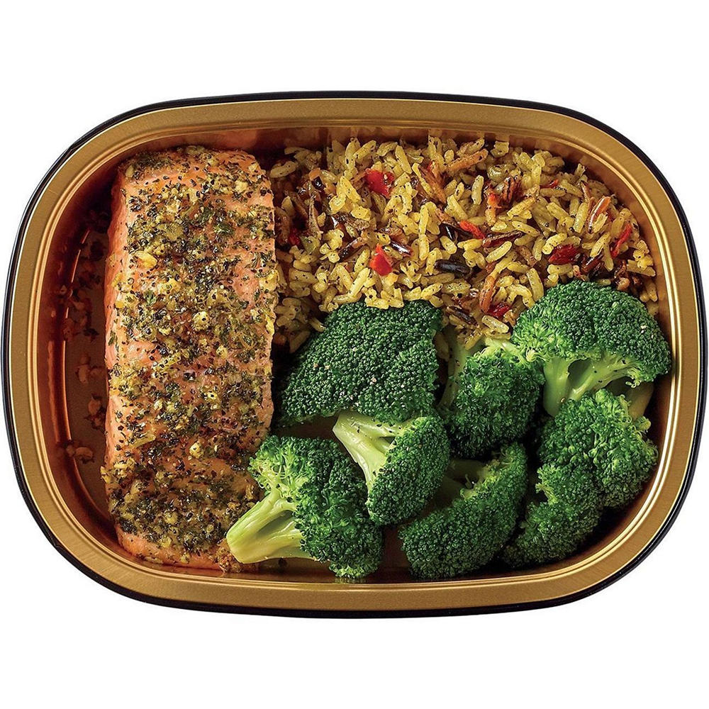 Meal Simple by H-E-B Lemon Pepper Salmon, Wild Rice & Broccoli, 12.5 oz