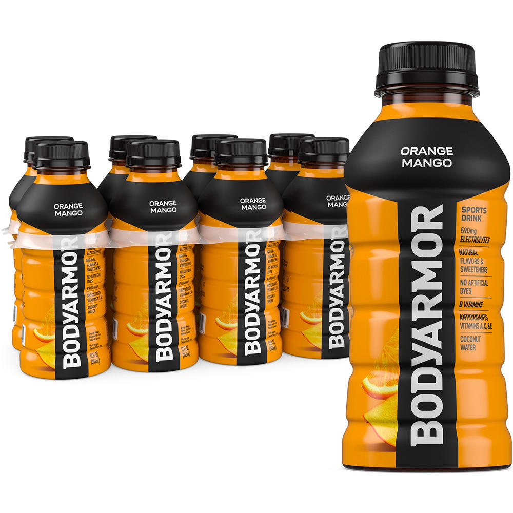 BODYARMOR Orange Mango Electrolyte Sports Drink 8 pk Bottles, 12 oz