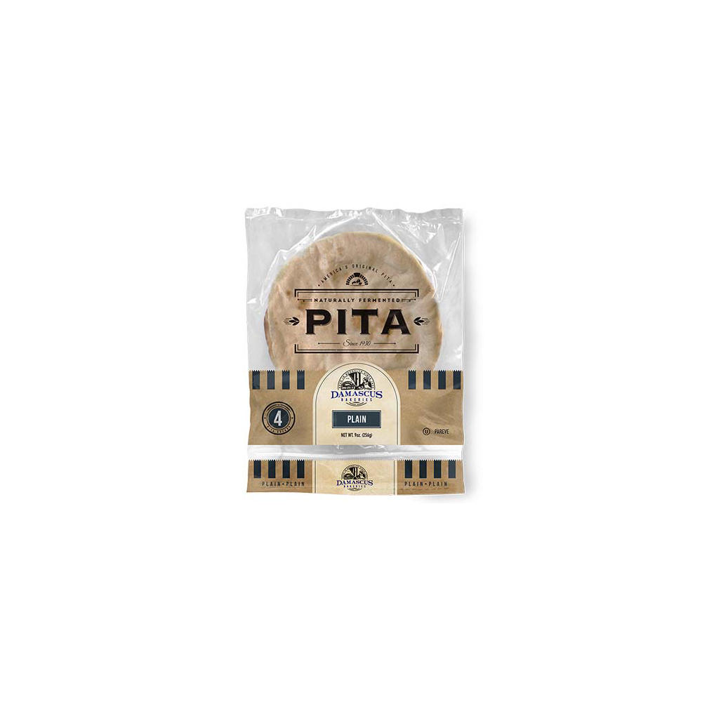 Damascus Bakeries Naturally Fermented Pita Flatbread - Plain, 4 ct