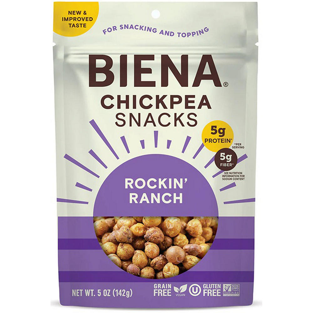 Biena Roasted Chickpea Snacks - Rockin' Ranch, 5 oz