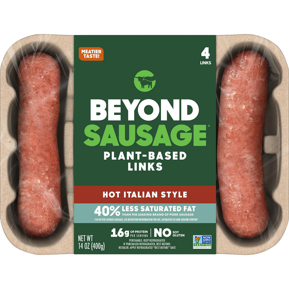 Beyond Meat Beyond Sausage Frozen Plant-Based Sausage Links - Hot Italian Style, 4 ct