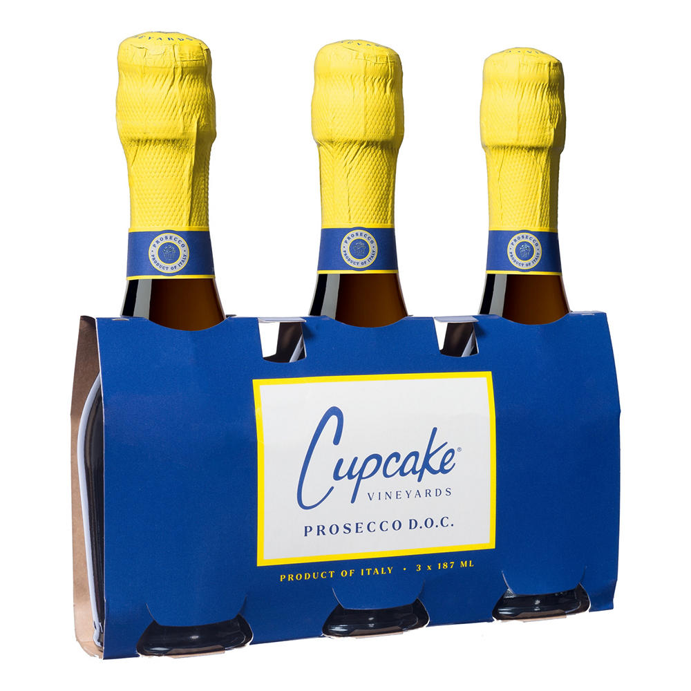 Cupcake Vineyards Glera/Prosecco Italy Sparkling Wine 3 pk Bottles, 187 mL