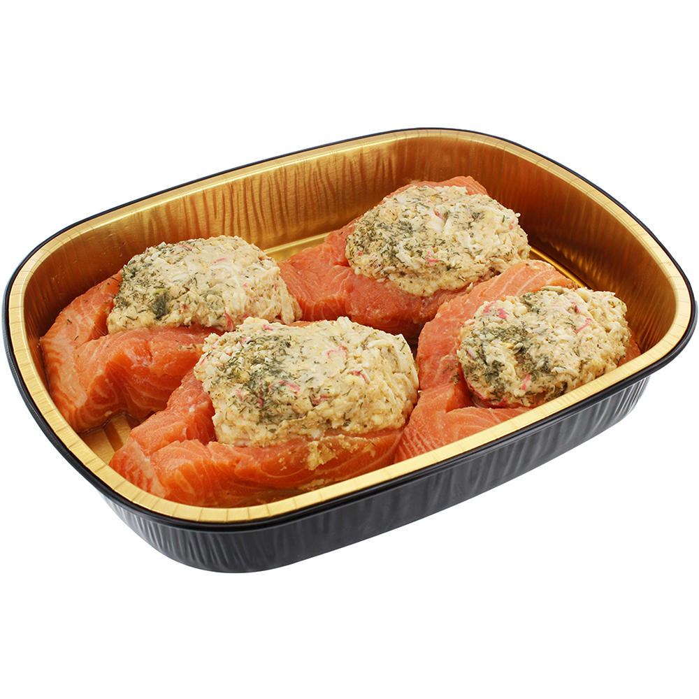 Meal Simple by H-E-B Crab-Stuffed Atlantic Salmon Fillets, 4 ct