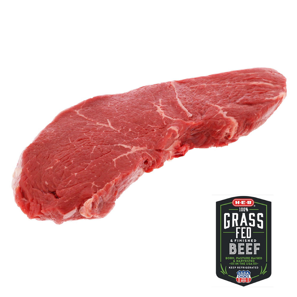 H-E-B Grass Fed Top Sirloin Steak Boneless, Avg. 1.28 lbs