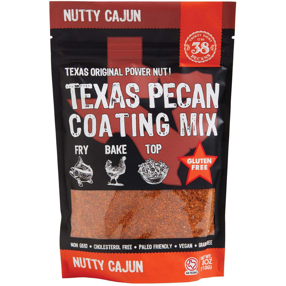 38 Pecans Nutty Cajun Texas Pecan Coating Mix, 8 oz