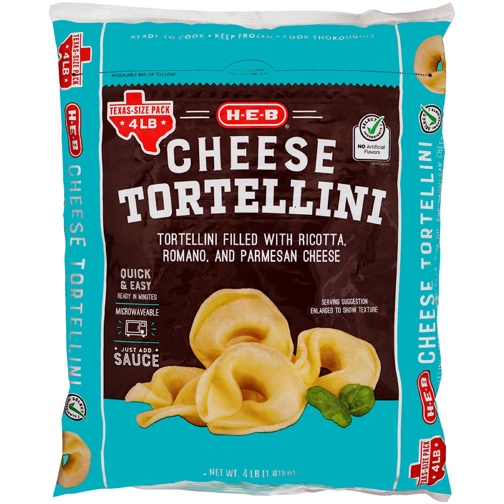 H-E-B Frozen Cheese Tortellini - Texas-Size Pack, 4 lbs