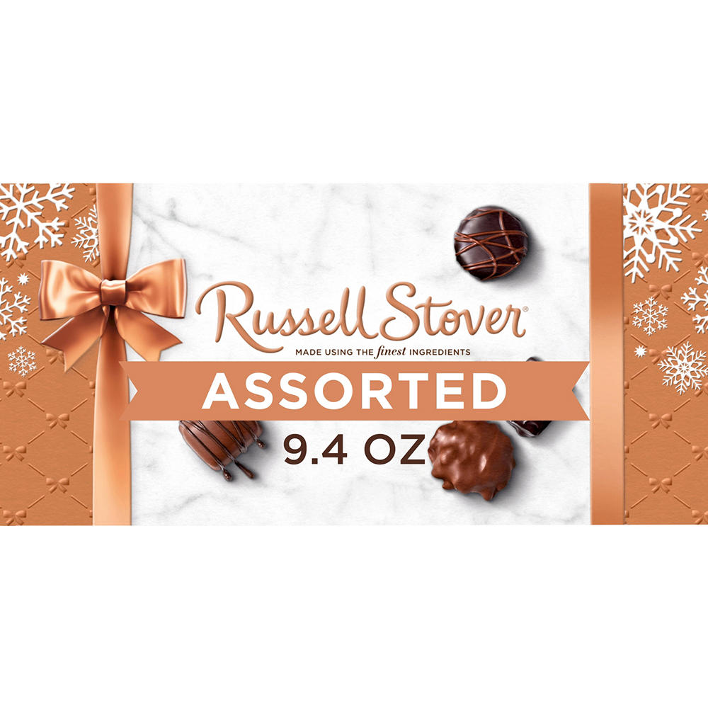 Russell Stover Assorted Chocolates Christmas Gift Box, 16 pc, 9.4 oz