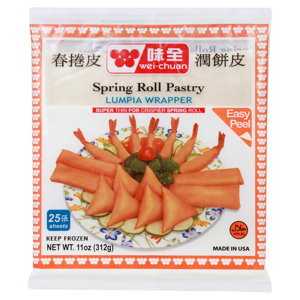Wei Chuan Spring Roll Pastry Lumpia Wrappers, 25 ct