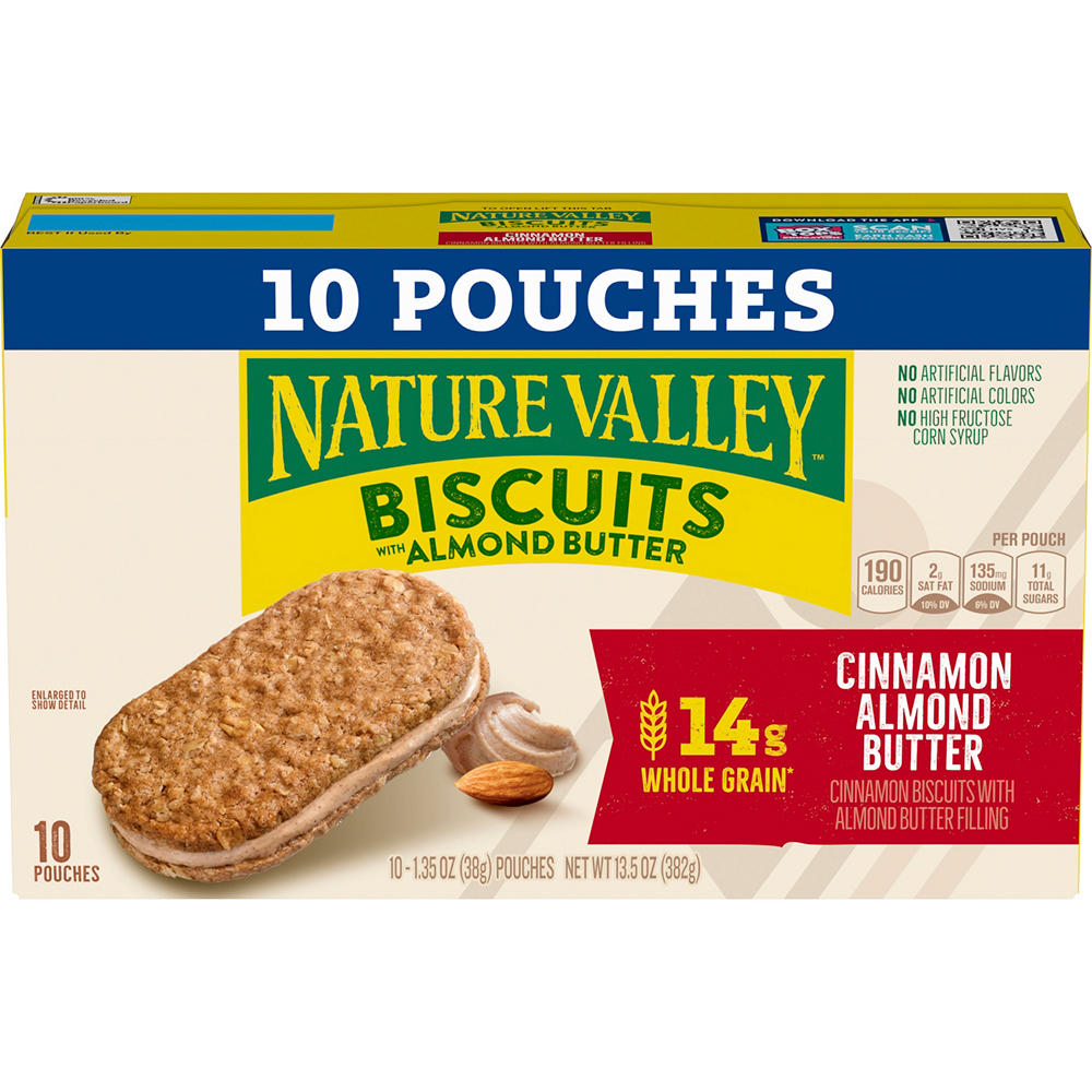 Nature Valley Biscuits with Cinnamon Almond Butter Value Pack, 10 ct
