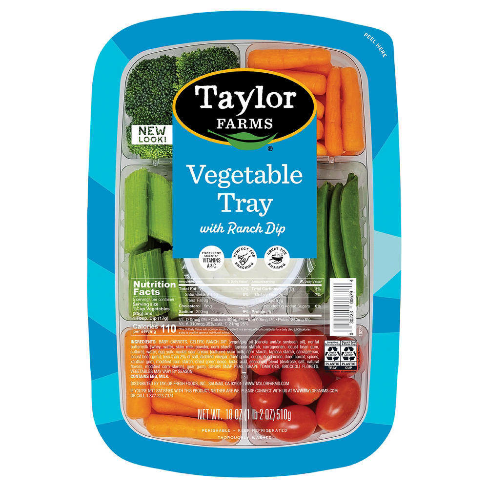 Taylor Farms Veggie Tray with Ranch, 18 oz