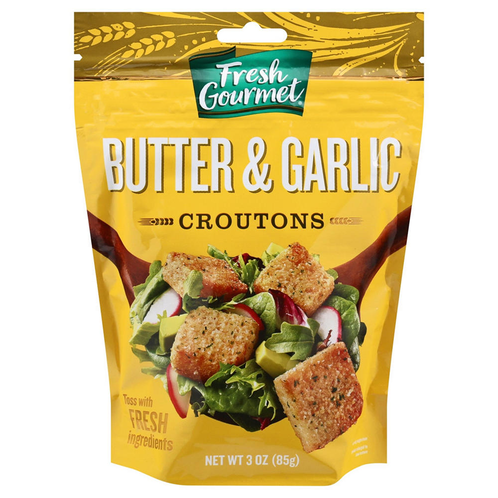Fresh Gourmet Butter and Garlic Croutons, 3 oz