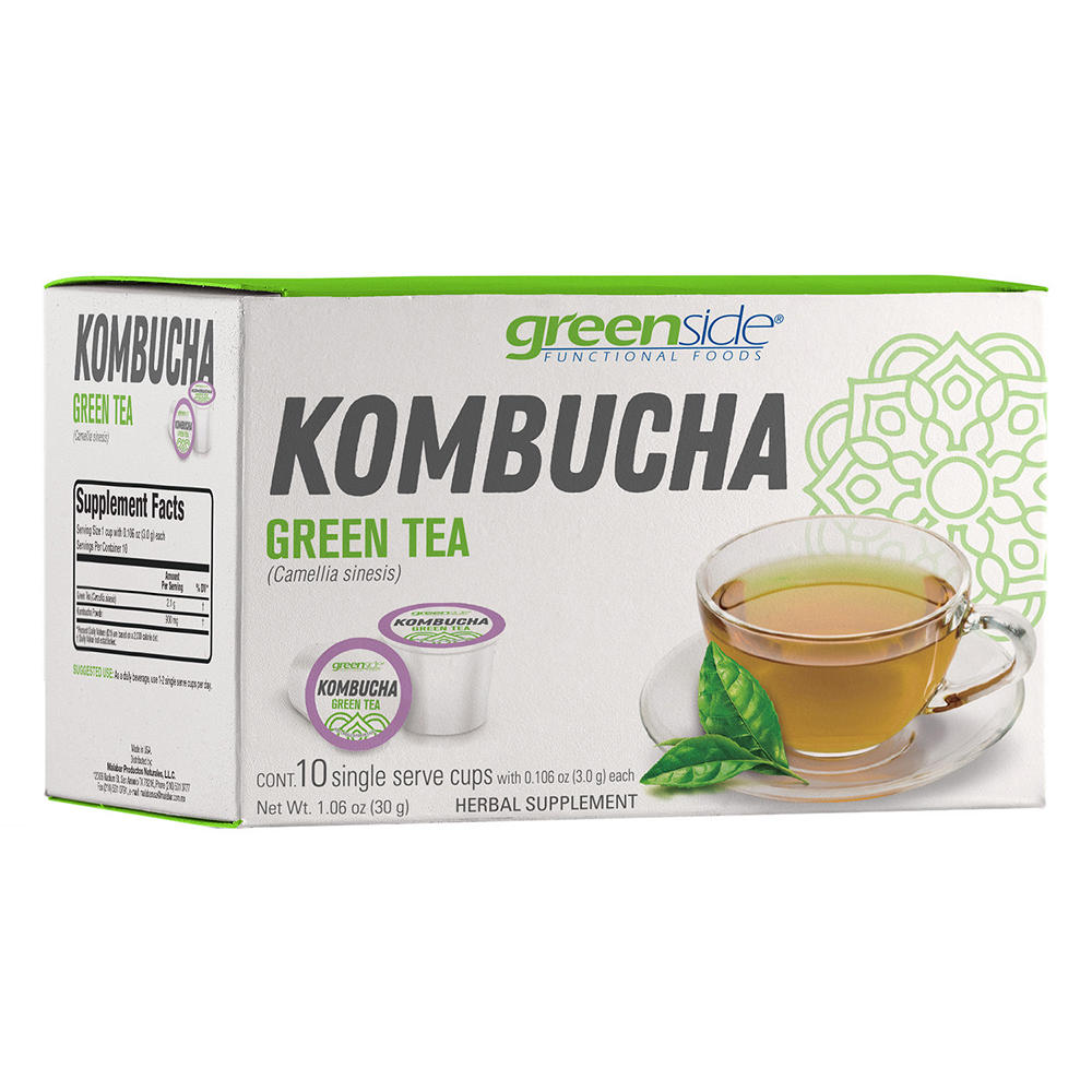 Greenside Green Tea Kombucha Single Serve Cups, 10 ct