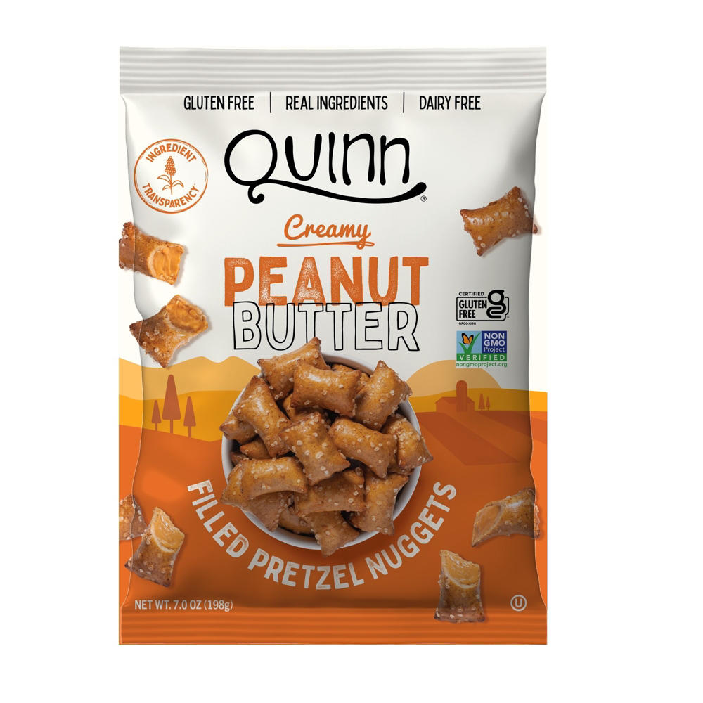 Quinn Creamy Peanut Butter Filled Pretzel Nuggets, 7 oz