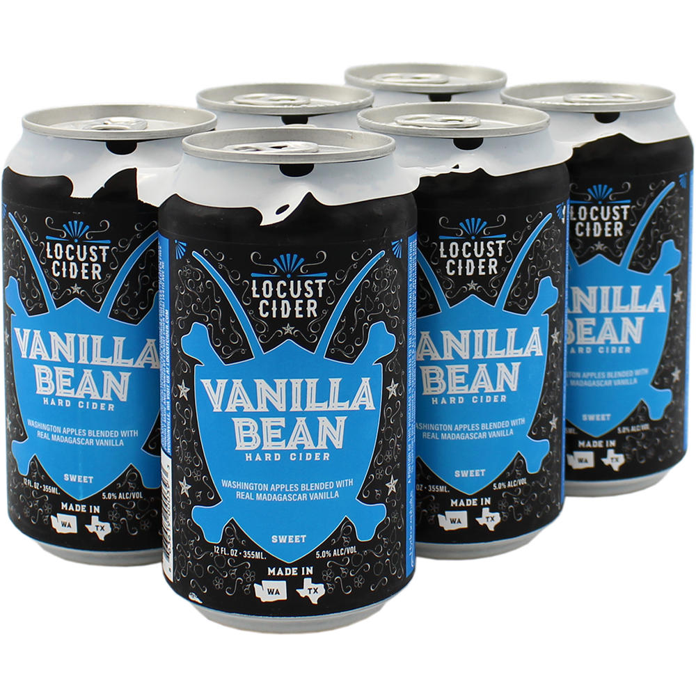 Locust Cider Vanilla Bean Hard Cider 6 pk Cans, 12 oz