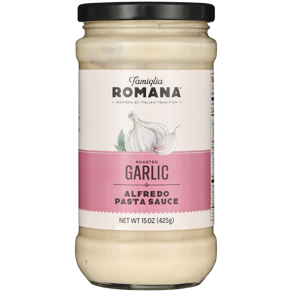 Famiglia Romana Roasted Garlic Alfredo Pasta Sauce, 15 oz