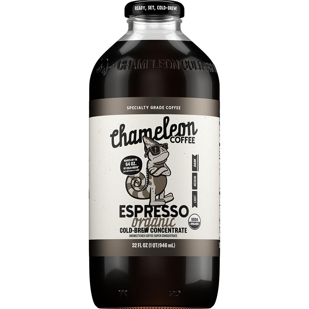Chameleon Organic Espresso Cold Brew Coffee Concentrate, 32 oz
