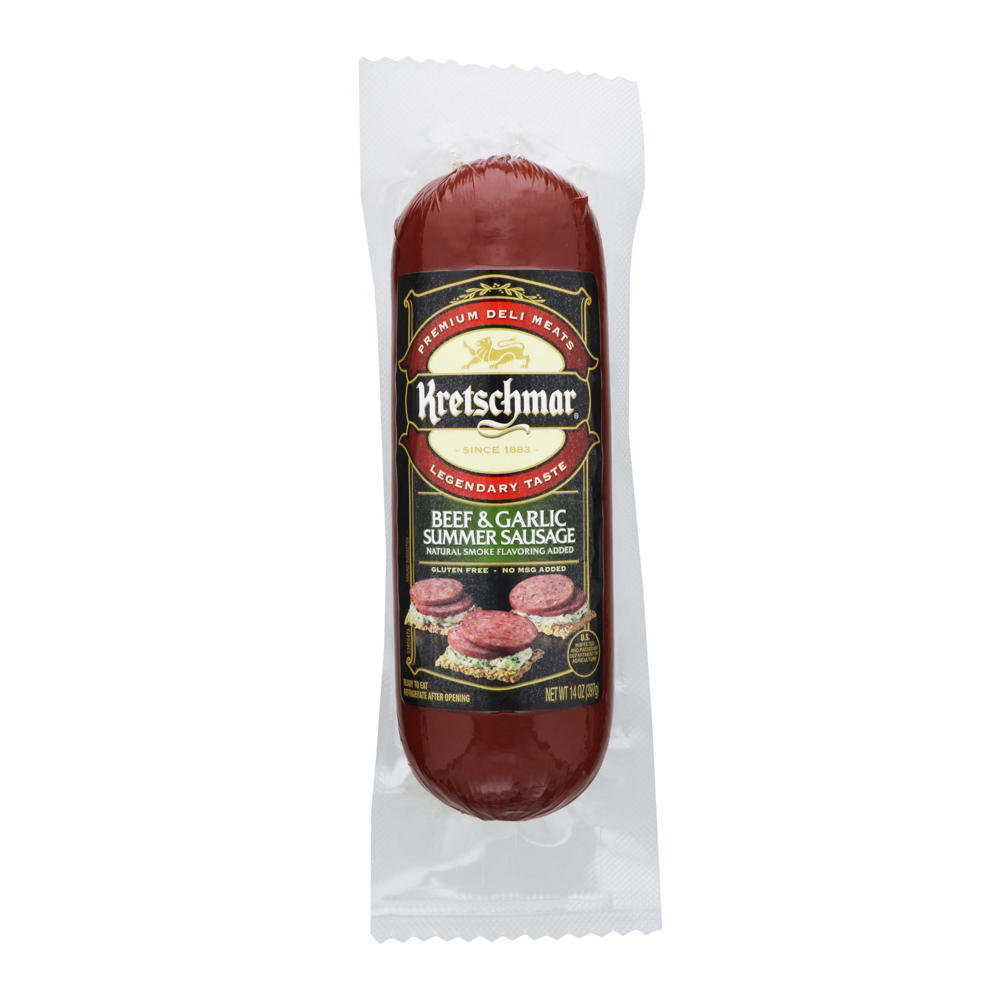 Kretschmar Beef and Garlic Summer Sausage, 14 oz