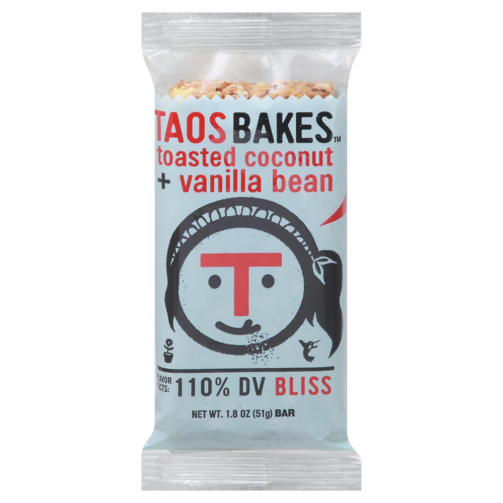 Taos Bakes Toasted Coconut & Vanilla Bean Bar, 1.8 oz