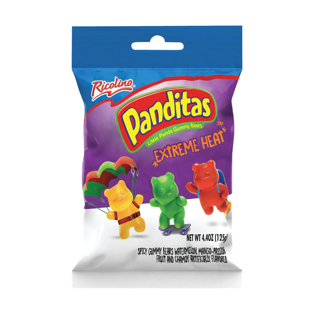 Ricolino Extreme Heat Panditas Fruit Gummy Candy, 4.4 oz