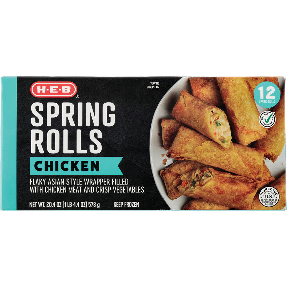 H-E-B Chicken Spring Rolls, 12 ct