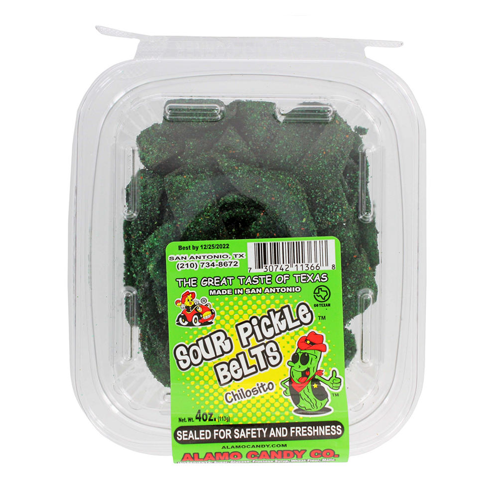 Alamo Candy Co. Sour Pickle Belts, 4 oz