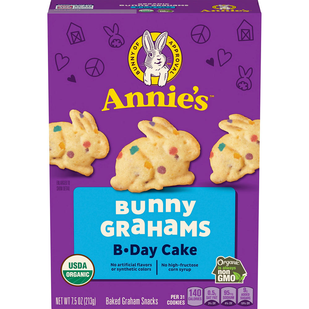 Annie's Organic Birthday Cake Bunny Grahams , 7.5 oz
