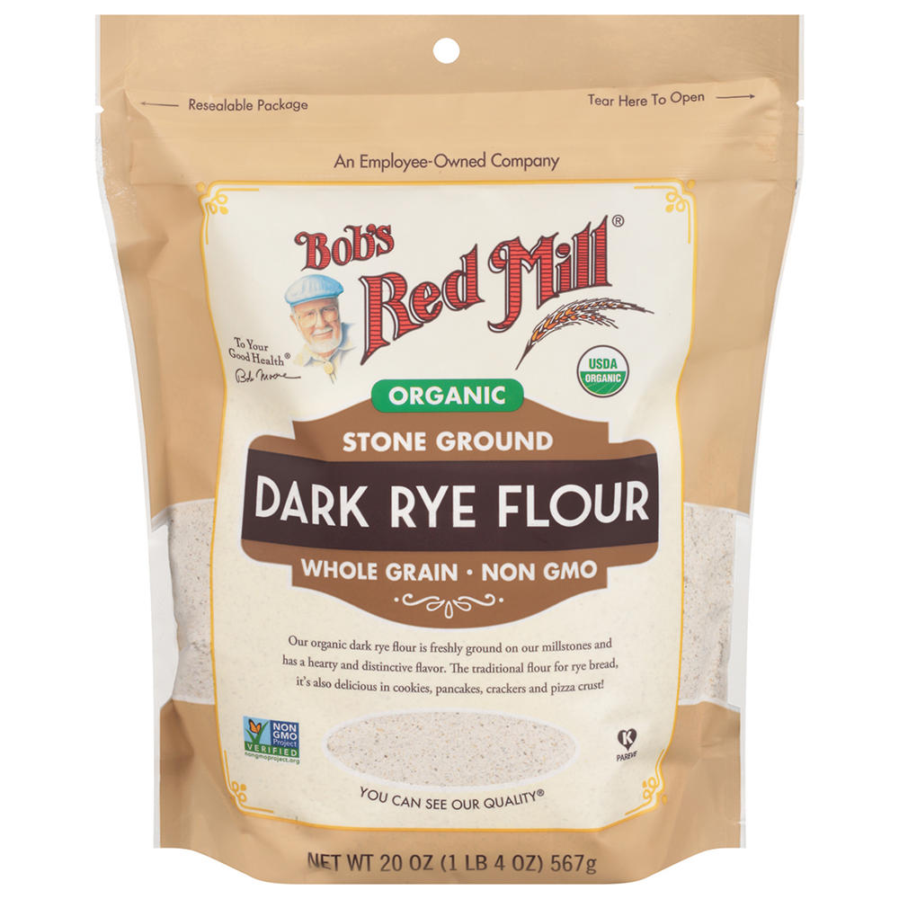 Bob's Red Mill Organic Stone Ground Dark Rye Flour, 1.25 lb