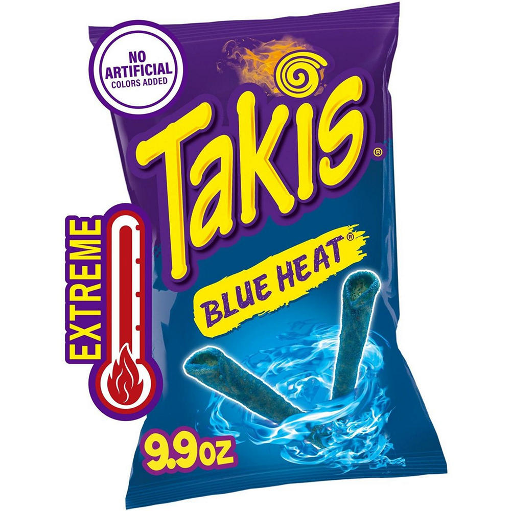 Takis Blue Heat Extreme Spicy Rolled Tortilla Chips, 9.9 oz