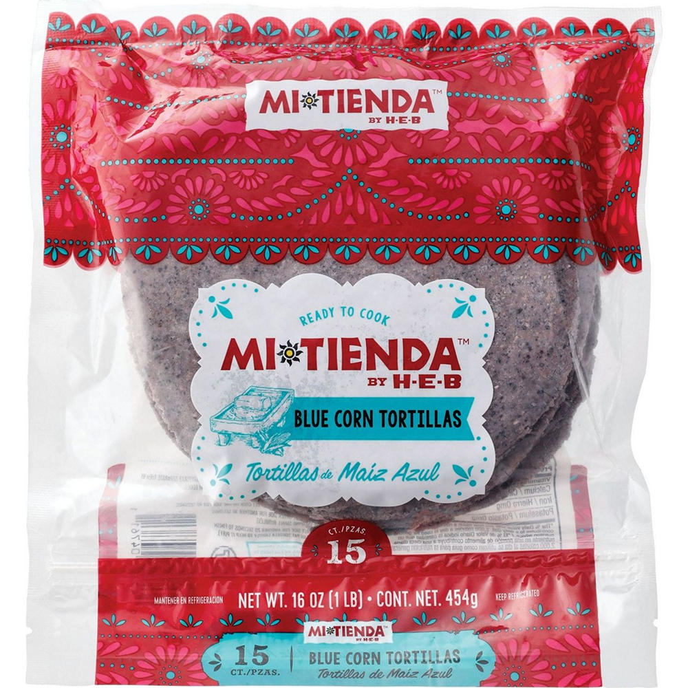H-E-B Mi Tienda Ready to Cook Blue Corn Tortillas, 15 ct