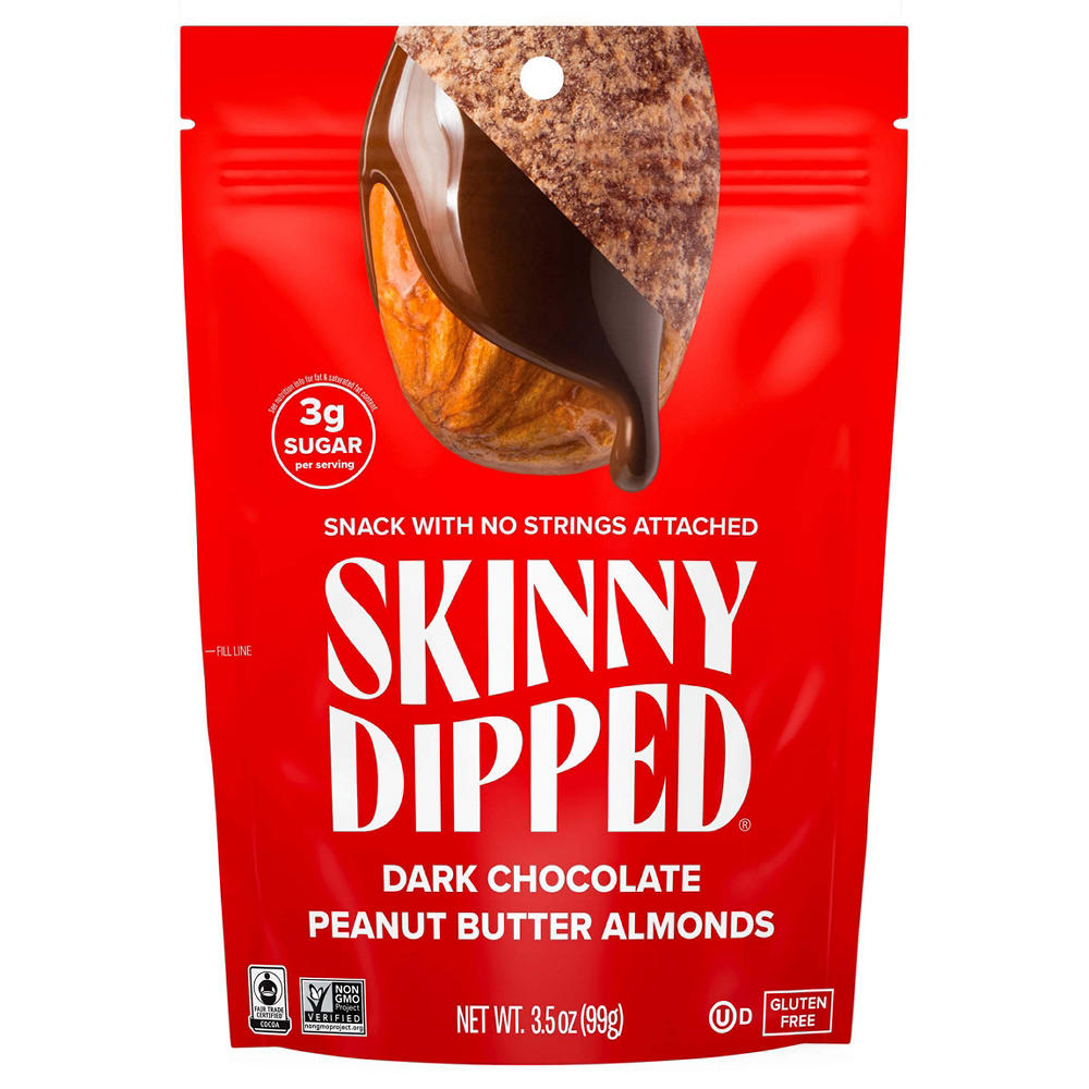 SkinnyDipped Dark Chocolate Peanut Butter Almonds, 3.5 oz