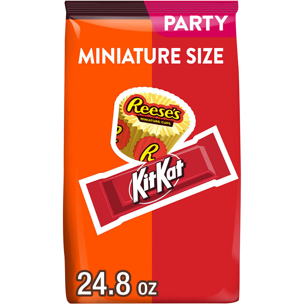 Reese's & Kit Kat Assorted Miniature Size Candy - Party Pack, 24.8 oz