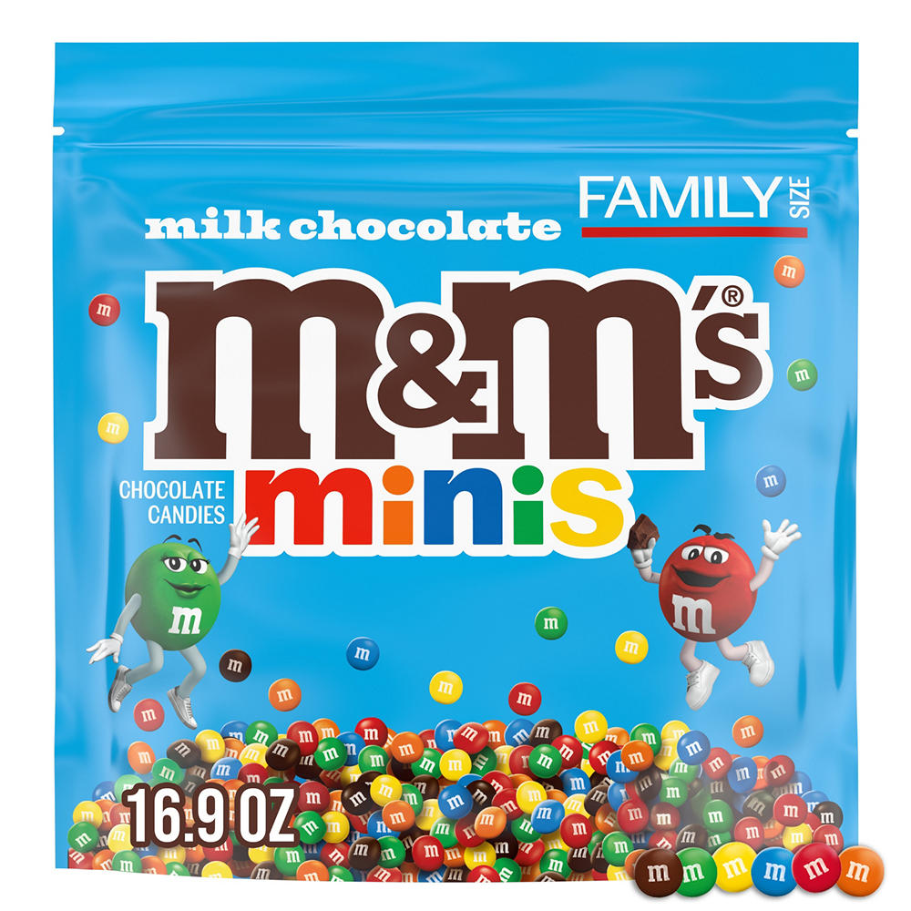 M&M'S Minis Milk Chocolate Candy - Family Size, 16.9 oz