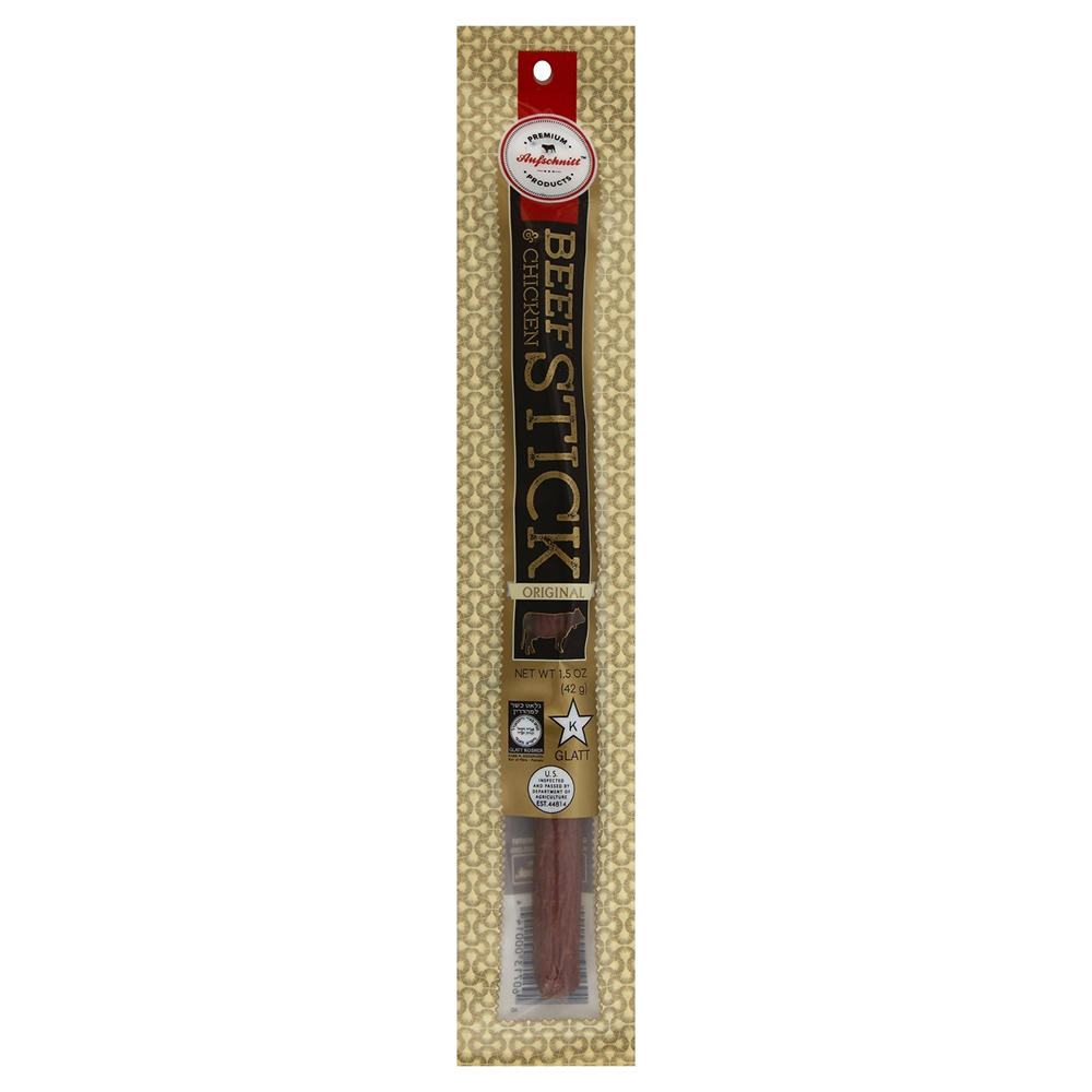 Aufschnitt Kosher Original Beef & Chicken Jerky Stick, 1.5 oz