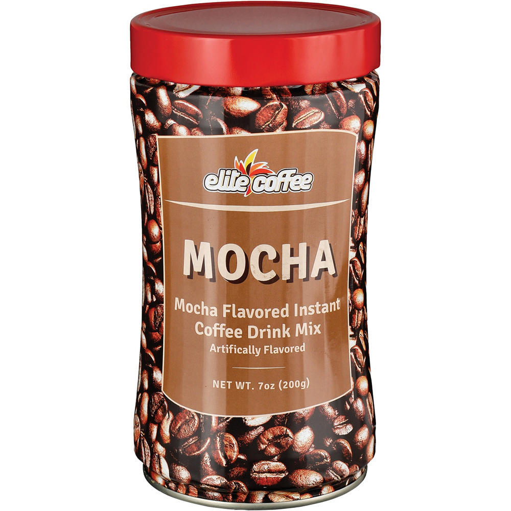 Elite Mocha Flavored Instant Coffee Drink Mix, Kosher, 7 oz