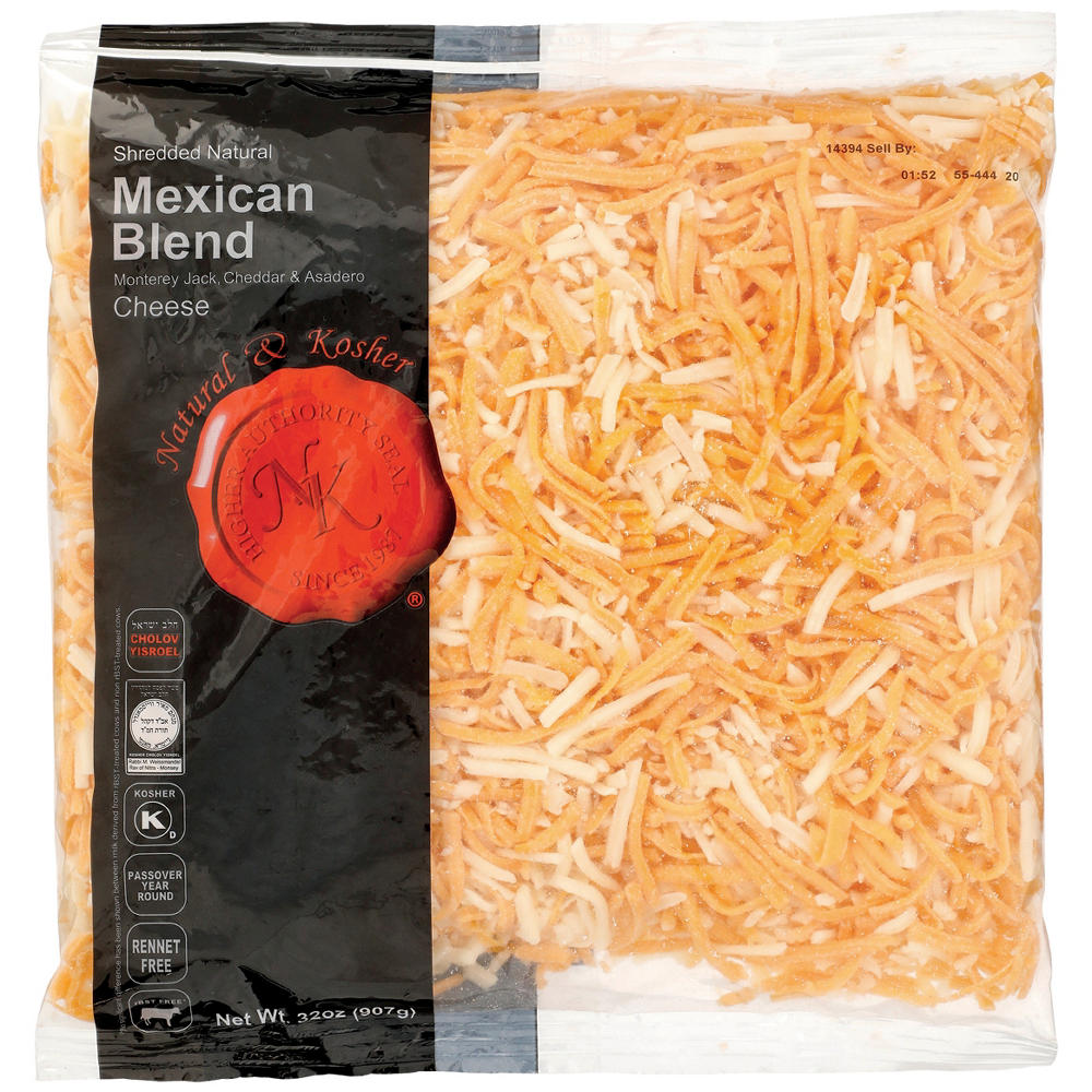 Natural & Kosher Shredded Mexican Blend Cheese, Kosher, 32 oz