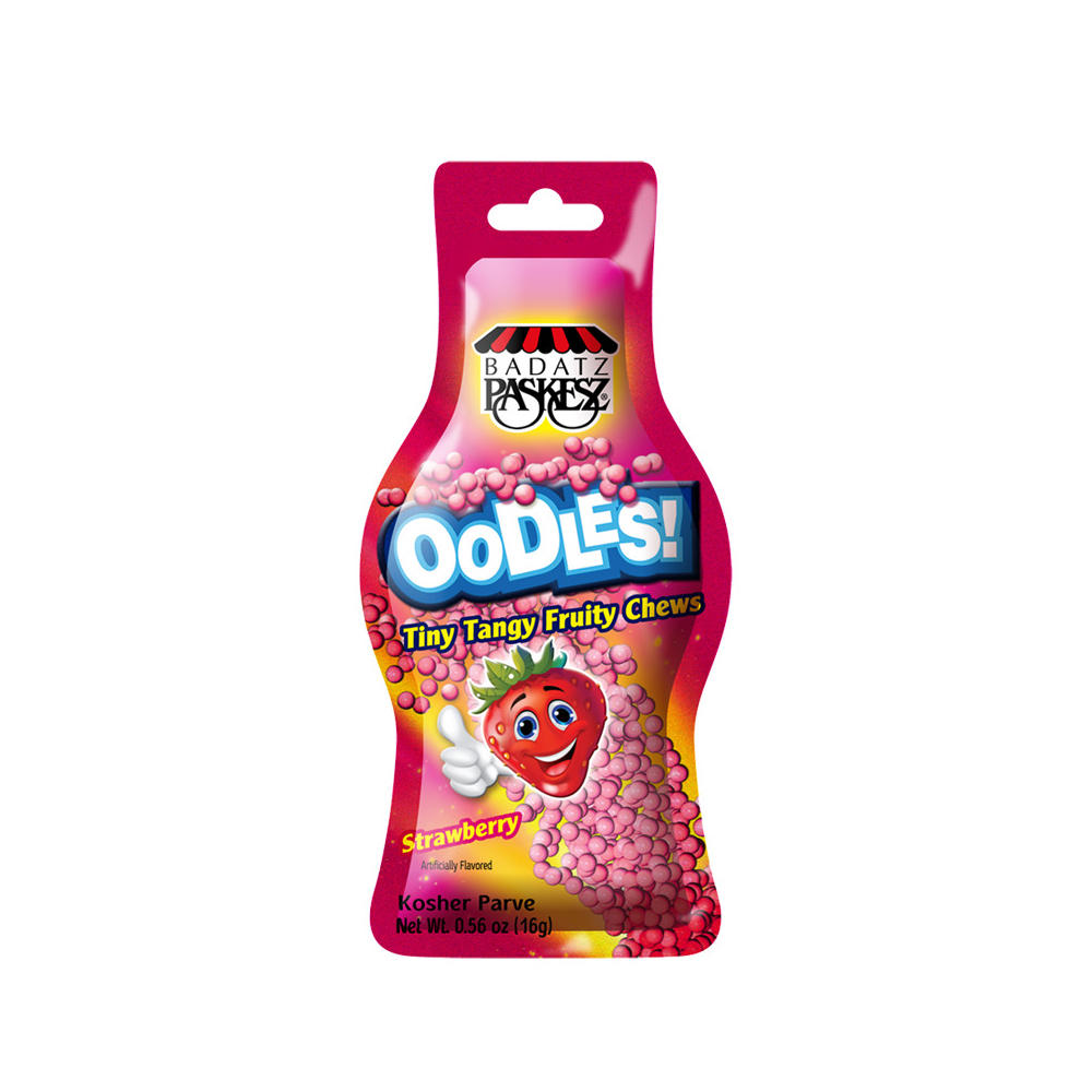 Paskesz Oodles Kosher Strawberry Fruity Chews, 0.56 oz
