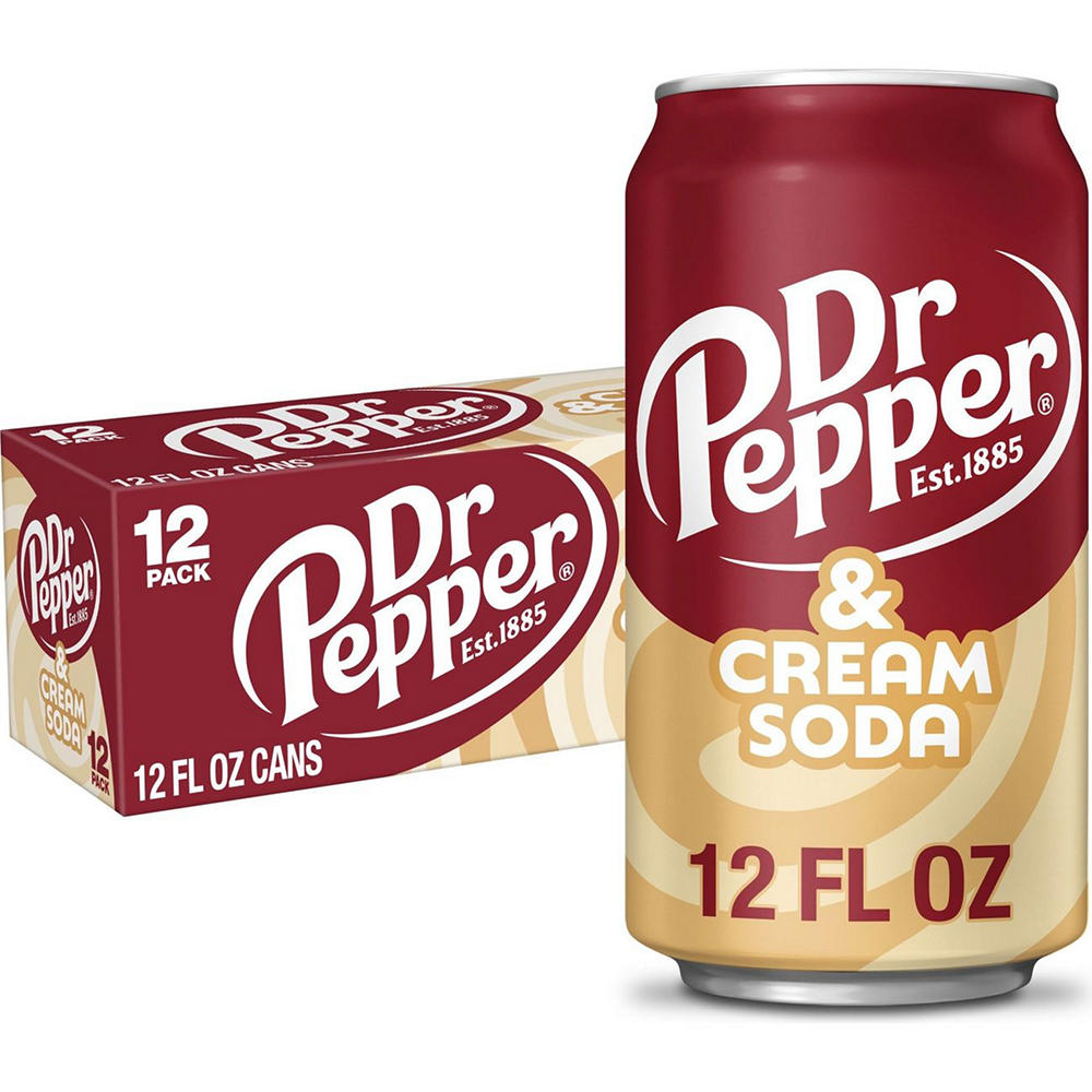 Dr Pepper & Cream Soda 12 pk Cans, 12 oz