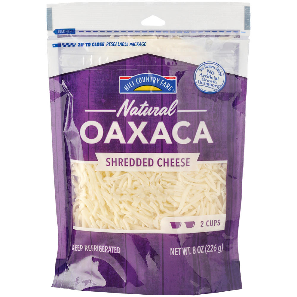 Hill Country Fare Queso Oaxaca Shredded Cheese, 8 oz