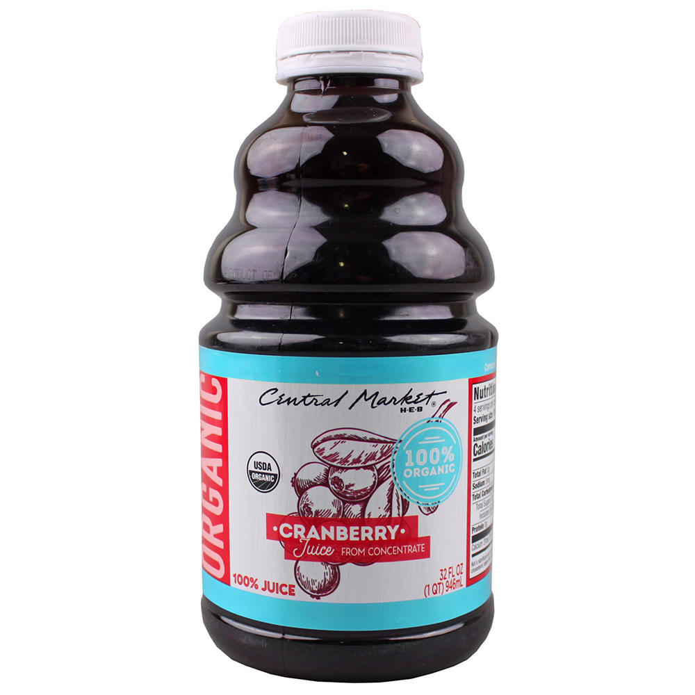 Central Market Organic 100% Cranberry Juice, 32 oz