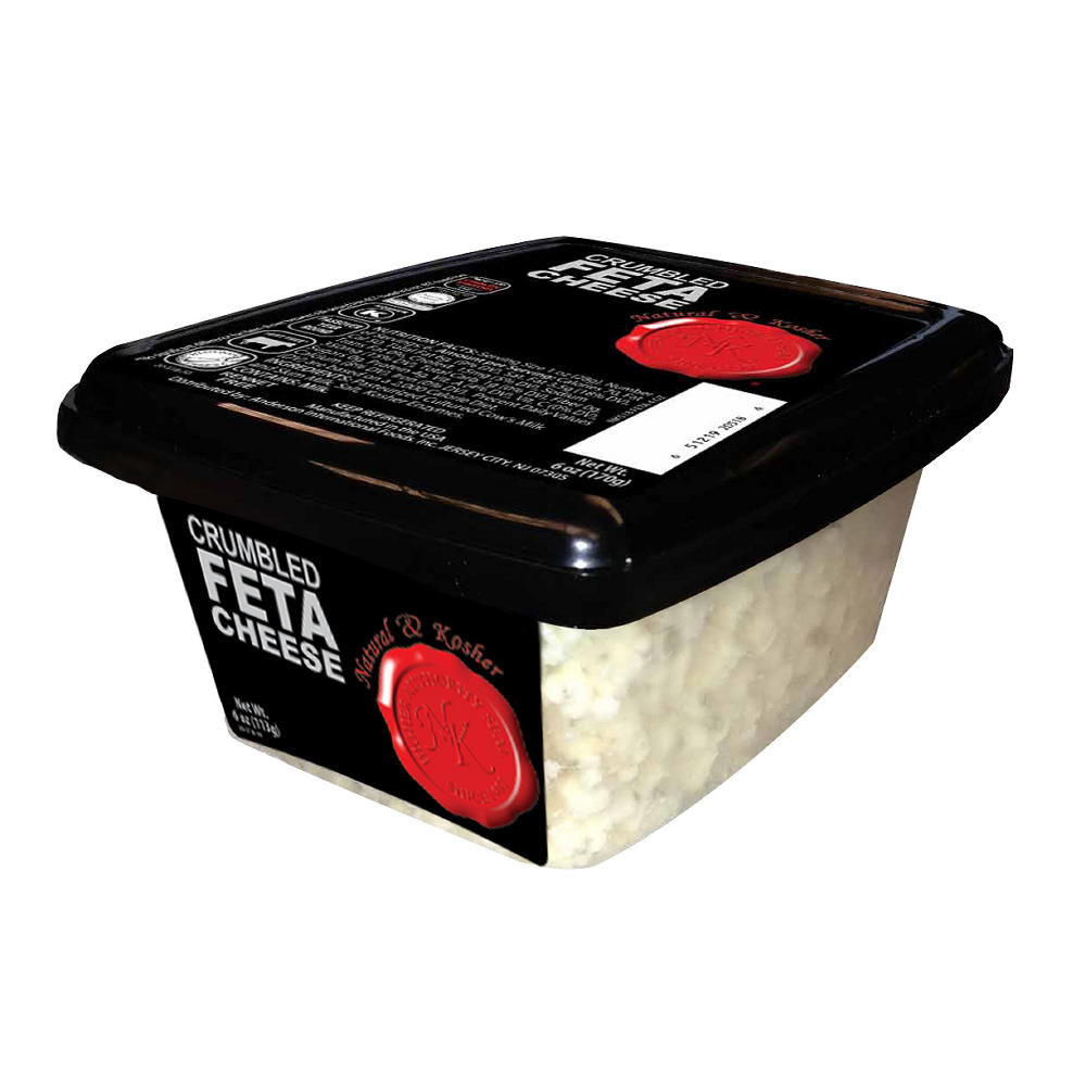 Natural & Kosher Feta Cheese Crumbled, 4 oz
