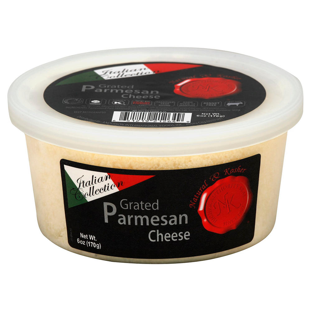 Natural & Kosher Italian Collection Parmesan Grated, 6 oz