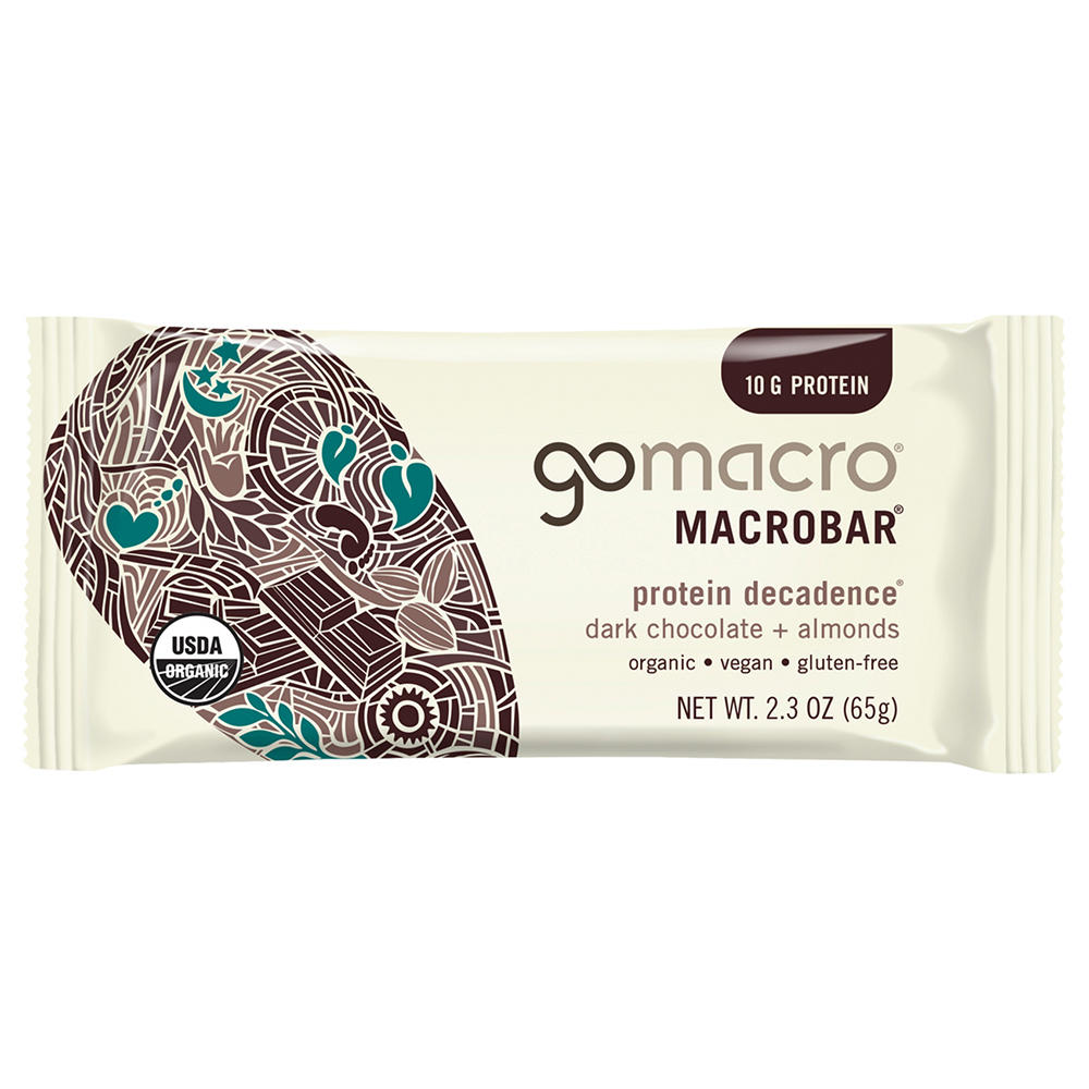 GoMacro 10g Protein Macrobar - Dark Chocolate Almond, 2.3 oz